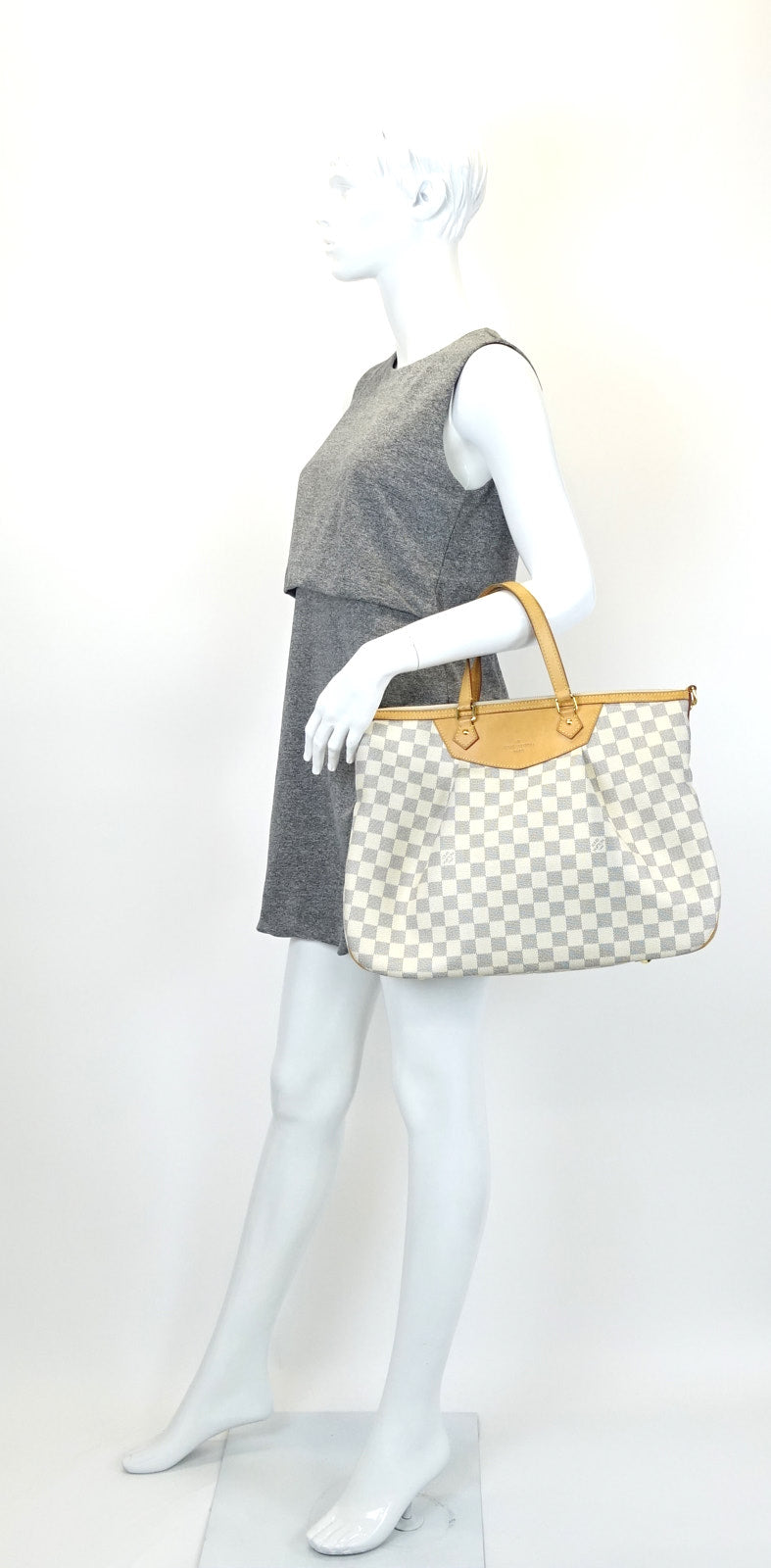 siracusa gm damier azur canvas bag