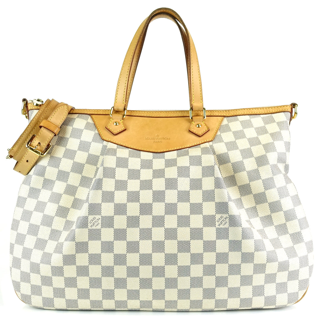 siracusa gm damier azur canvas bag