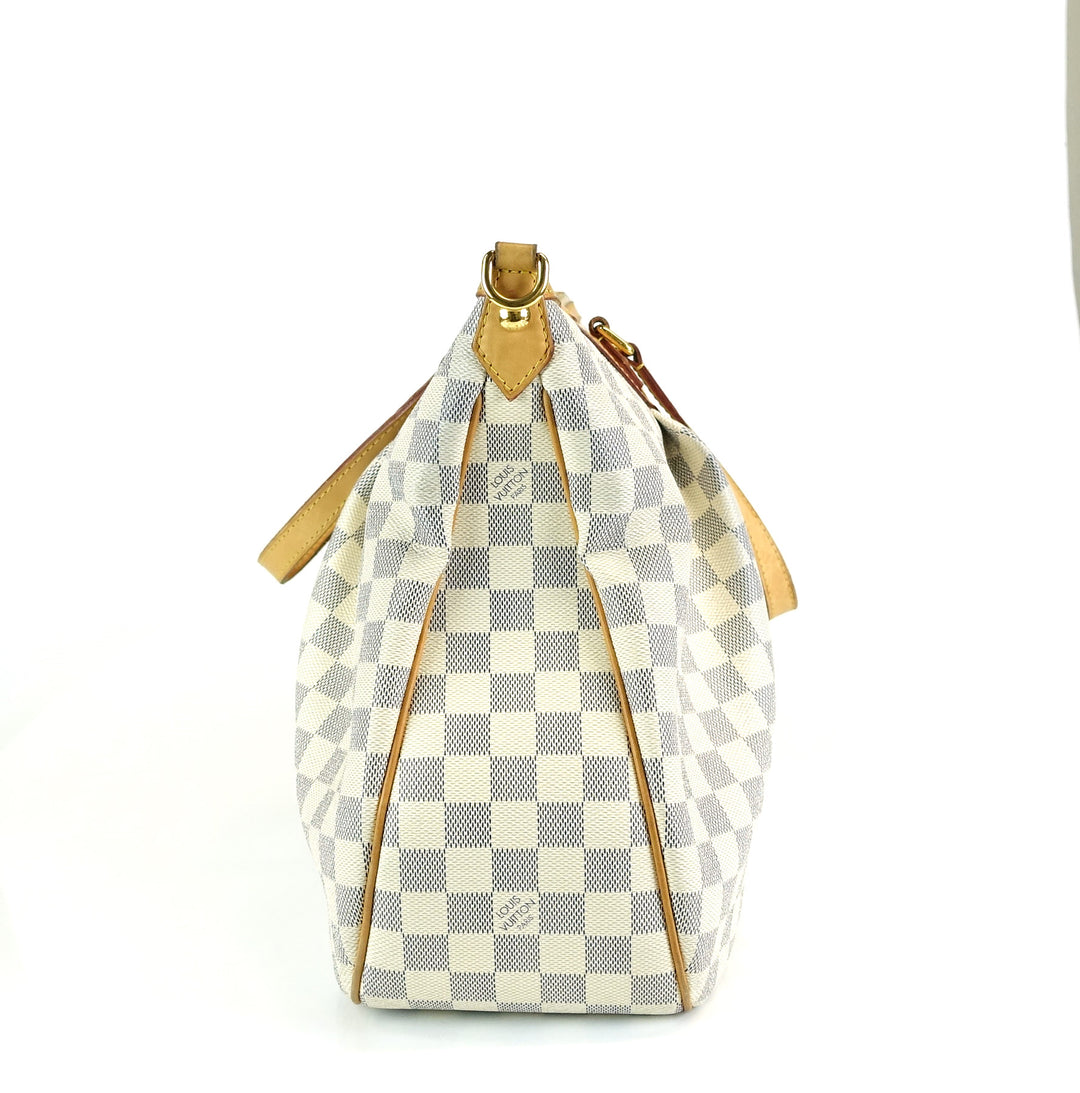 siracusa gm damier azur canvas bag