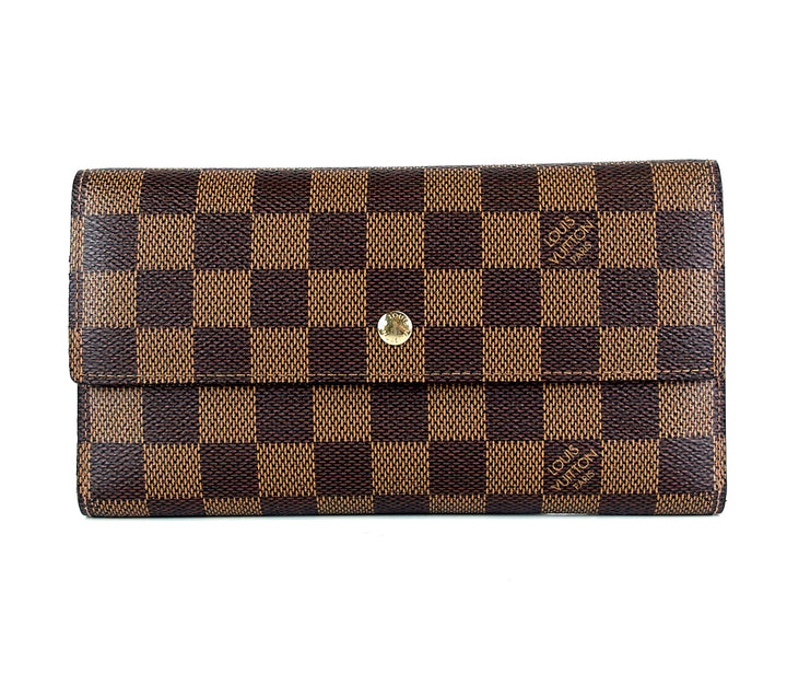 porte tresor international damier ebene canvas wallet