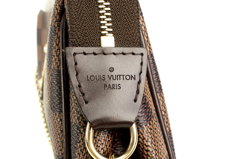 eva damier ebene canvas shoulder bag