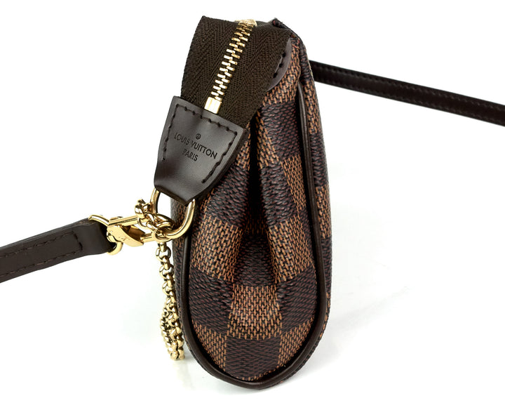 eva damier ebene canvas shoulder bag