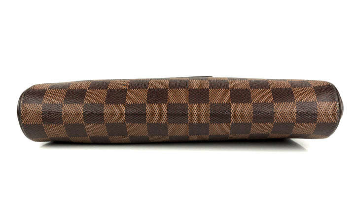 eva damier ebene canvas shoulder bag