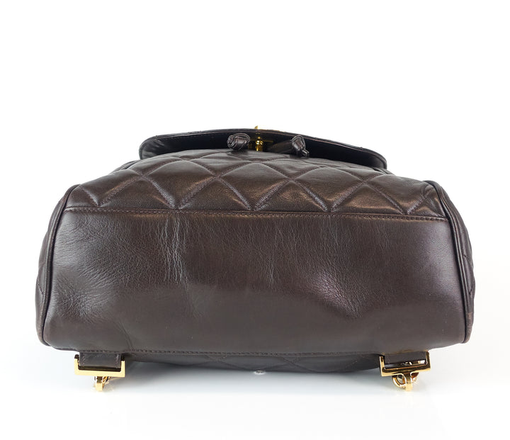 quilted lambskin leather small backpack bag