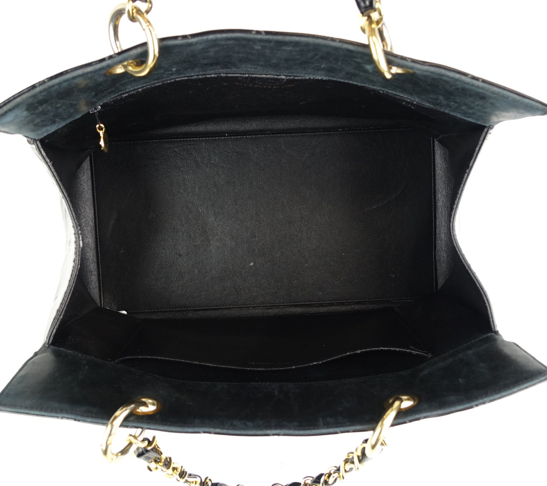 grand shopping tote gst patent leather bag
