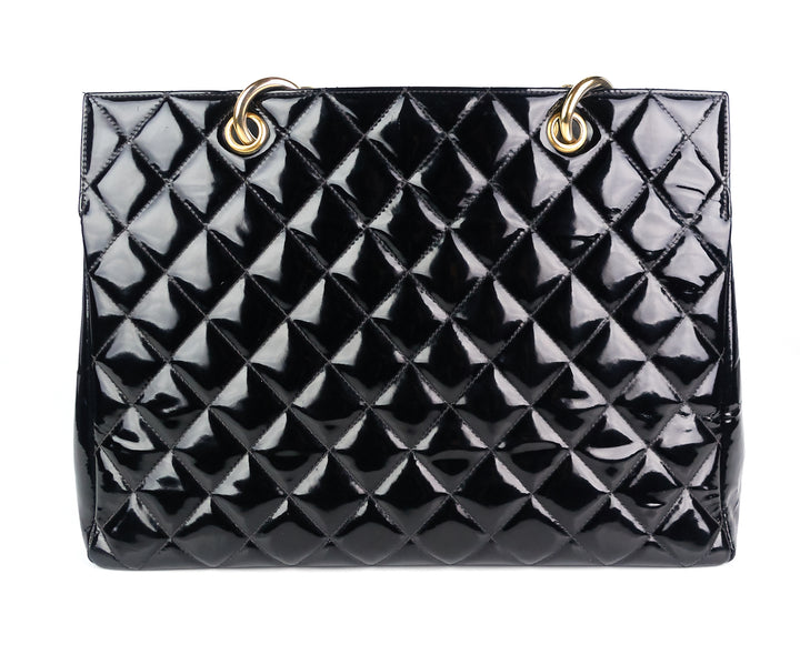 grand shopping tote gst patent leather bag