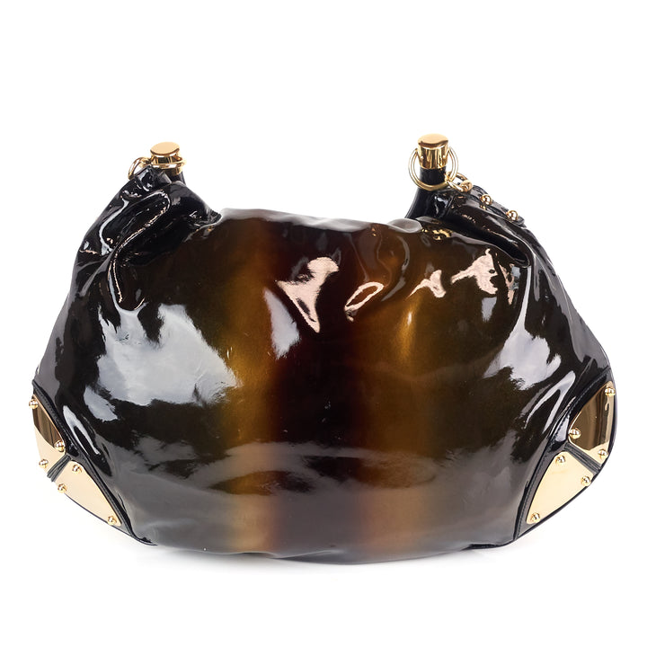 indy patent leather large hobo bag