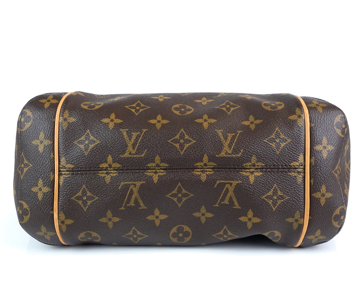 totally pm monogram canvas handbag