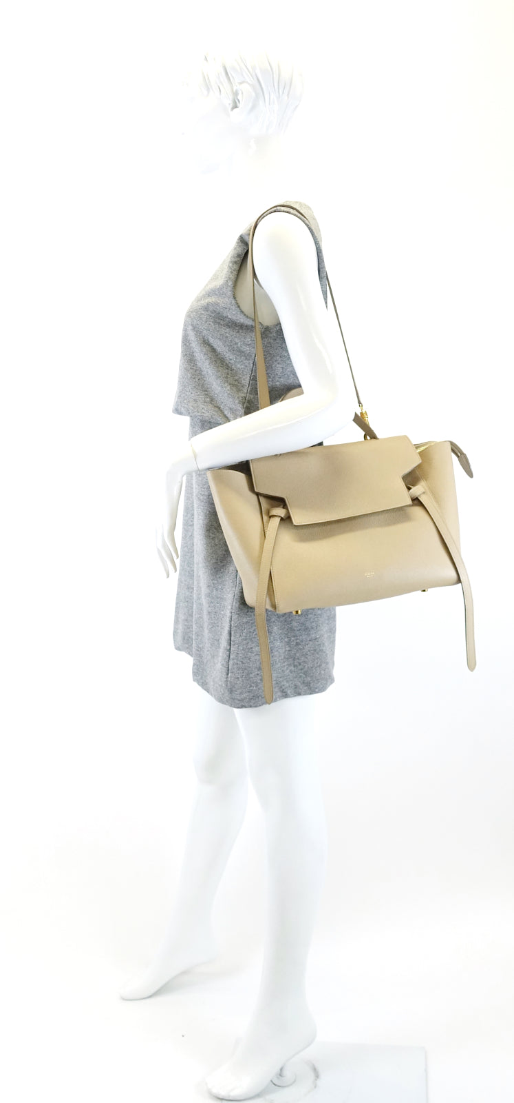 textured calf leather mini belt bag