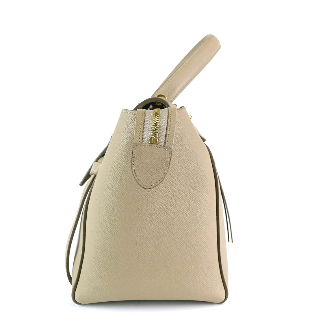 textured calf leather mini belt bag