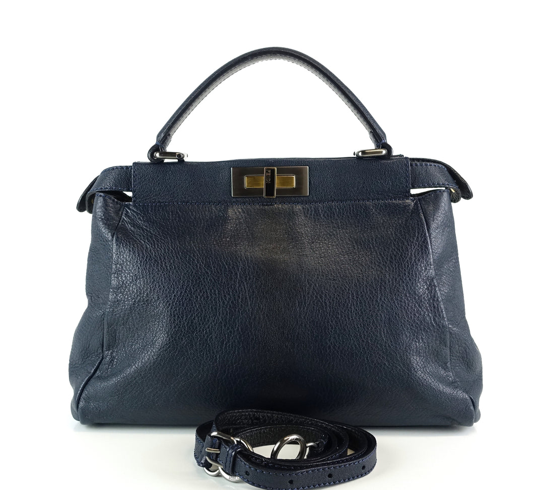 peekaboo regular goatskin ombre leather bag