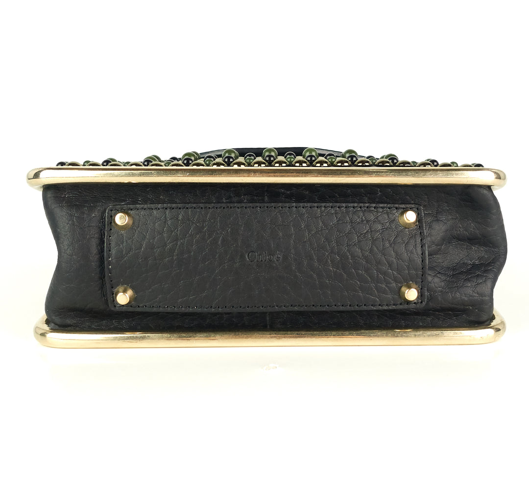 sally small beaded calf leather bag