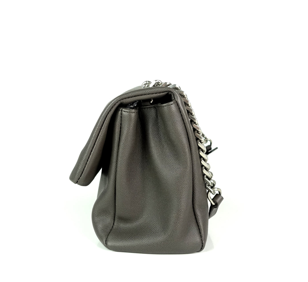 west hollywood textured calf leather medium bag