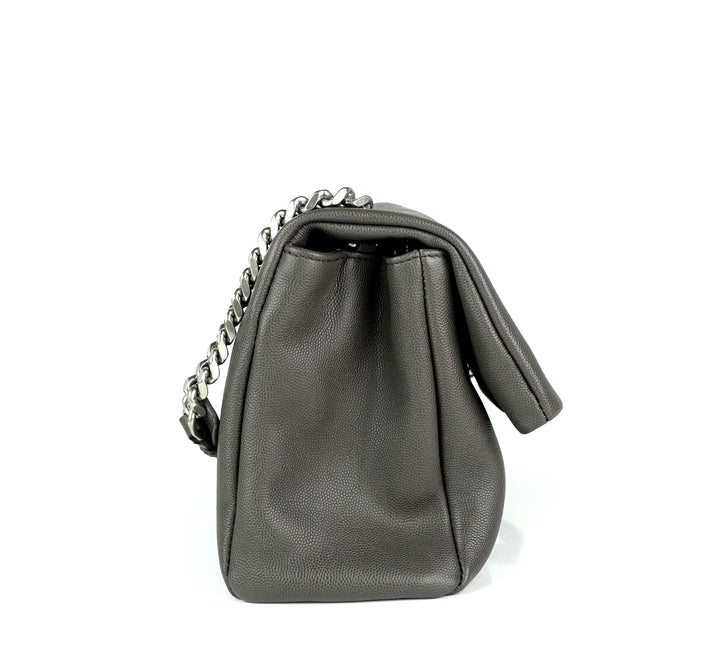 west hollywood textured calf leather medium bag