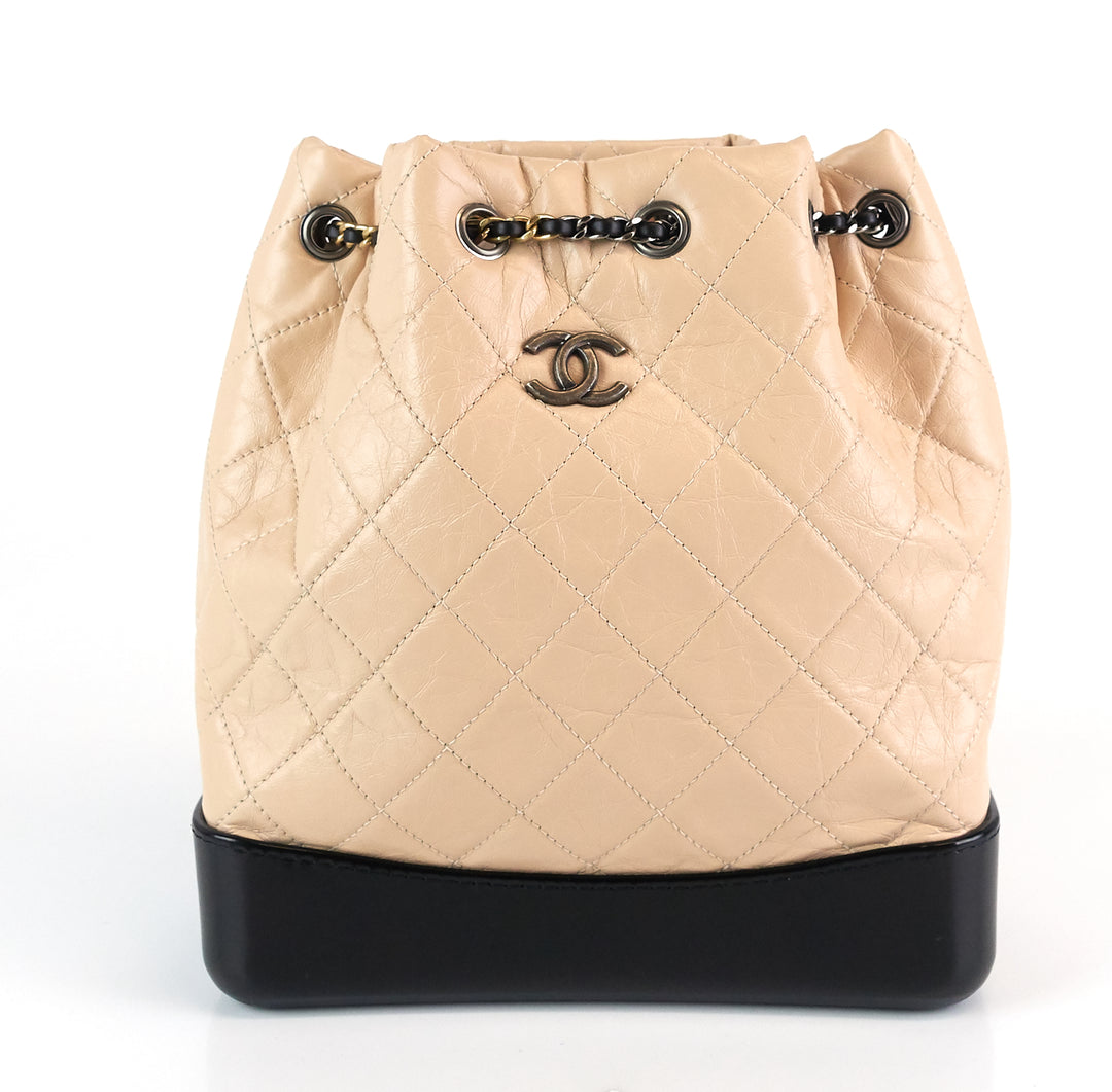 gabrielle calf leather medium backpack bag