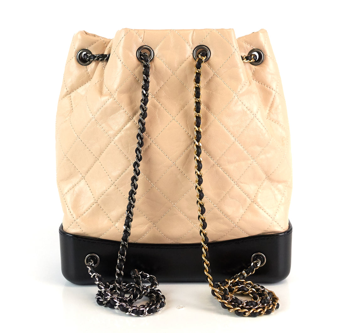 gabrielle calf leather medium backpack bag