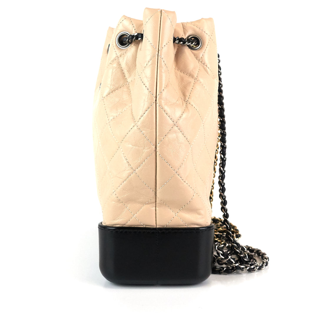 gabrielle calf leather medium backpack bag