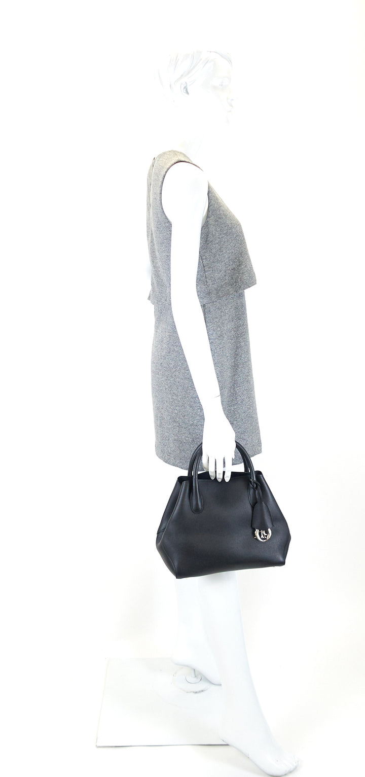 open bar small calfskin tote bag