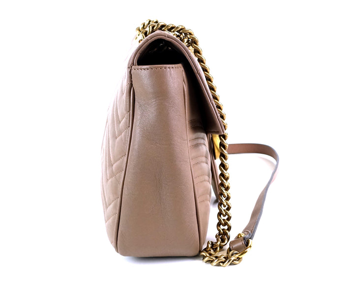 marmont matelasse chevron leather small bag
