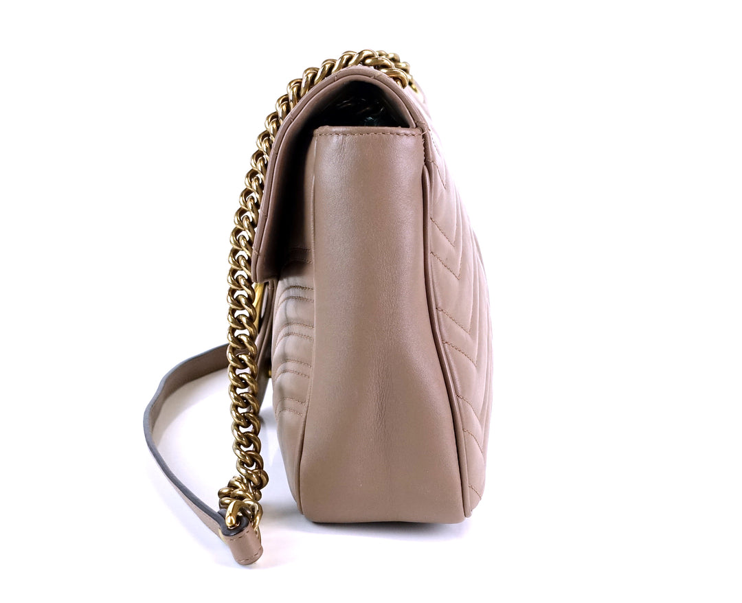 marmont matelasse chevron leather small bag