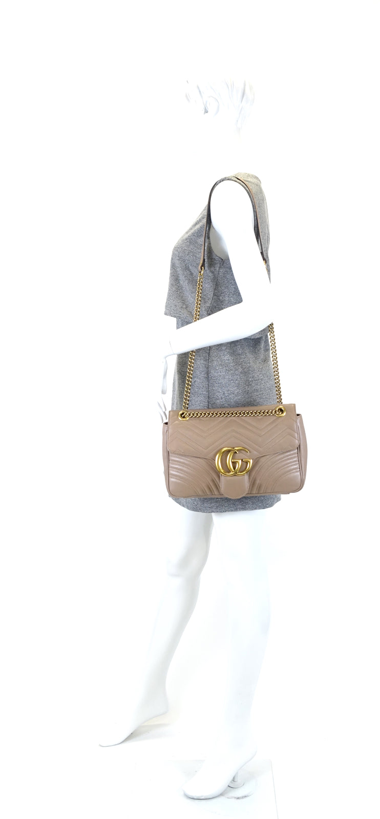 marmont matelasse chevron leather small bag