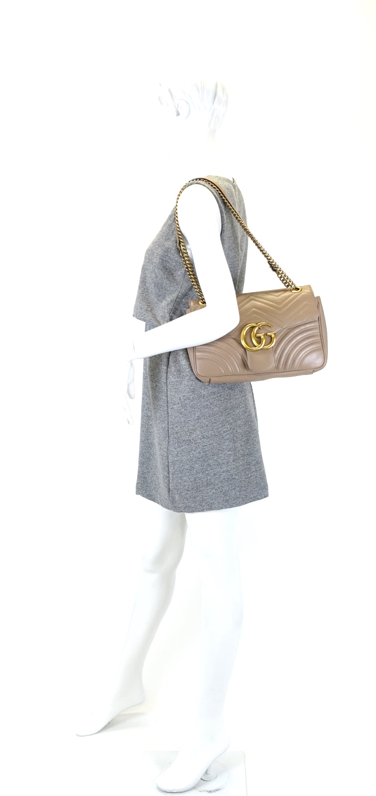 marmont matelasse chevron leather small bag