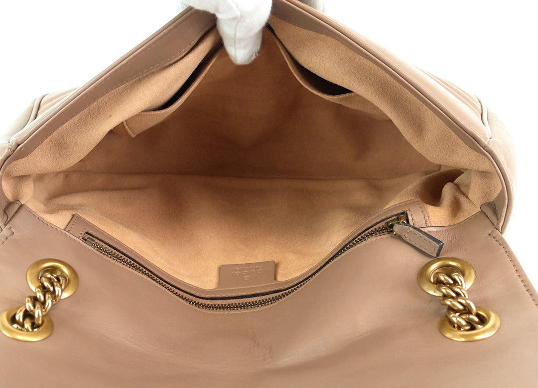 marmont matelasse chevron leather small bag