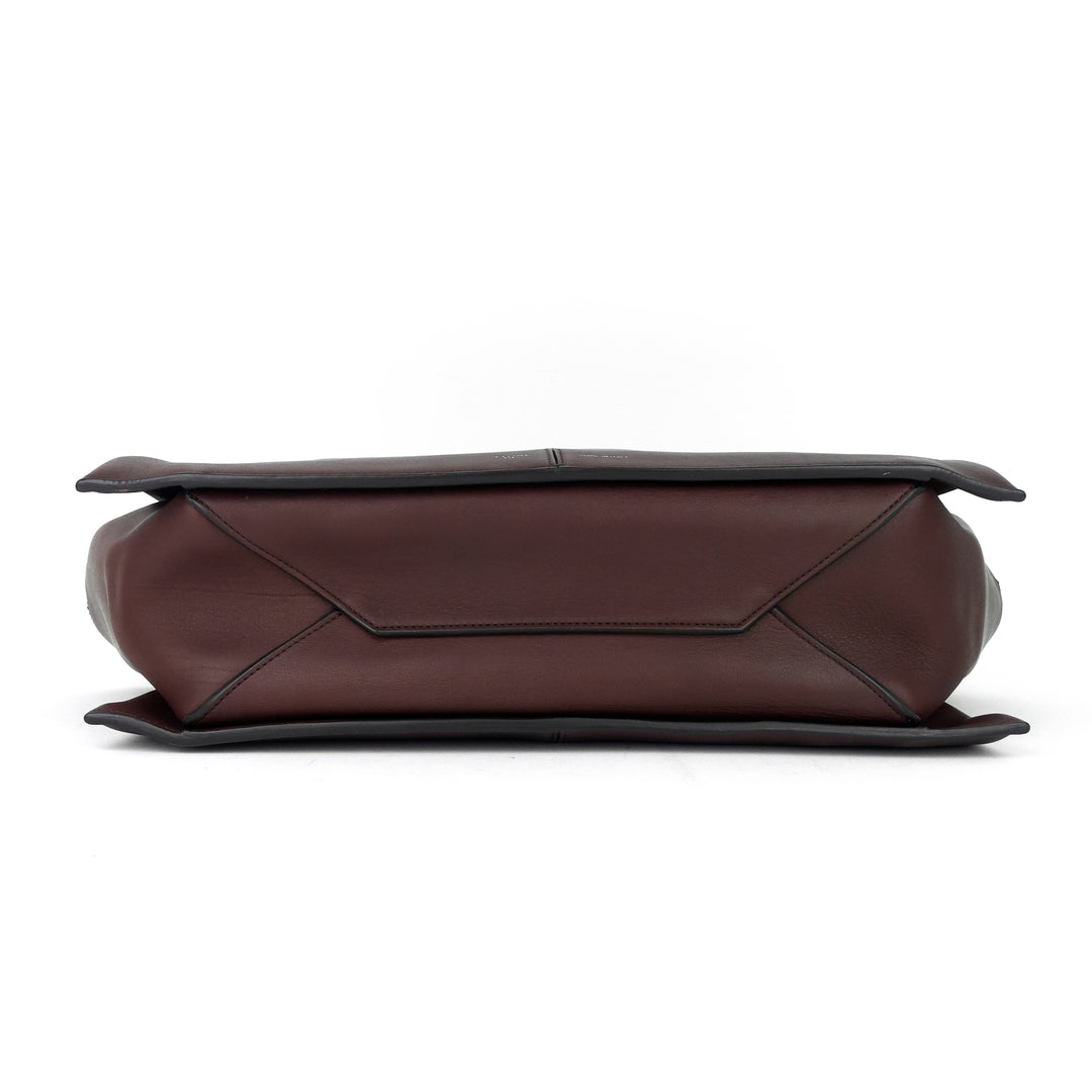 tri-fold medium calf leather bag