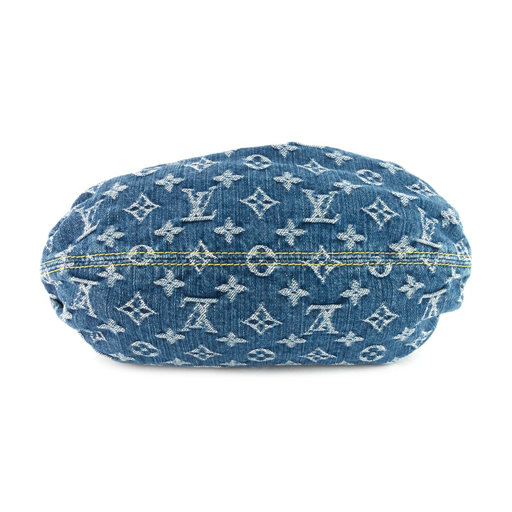 pleaty monogram denim bag