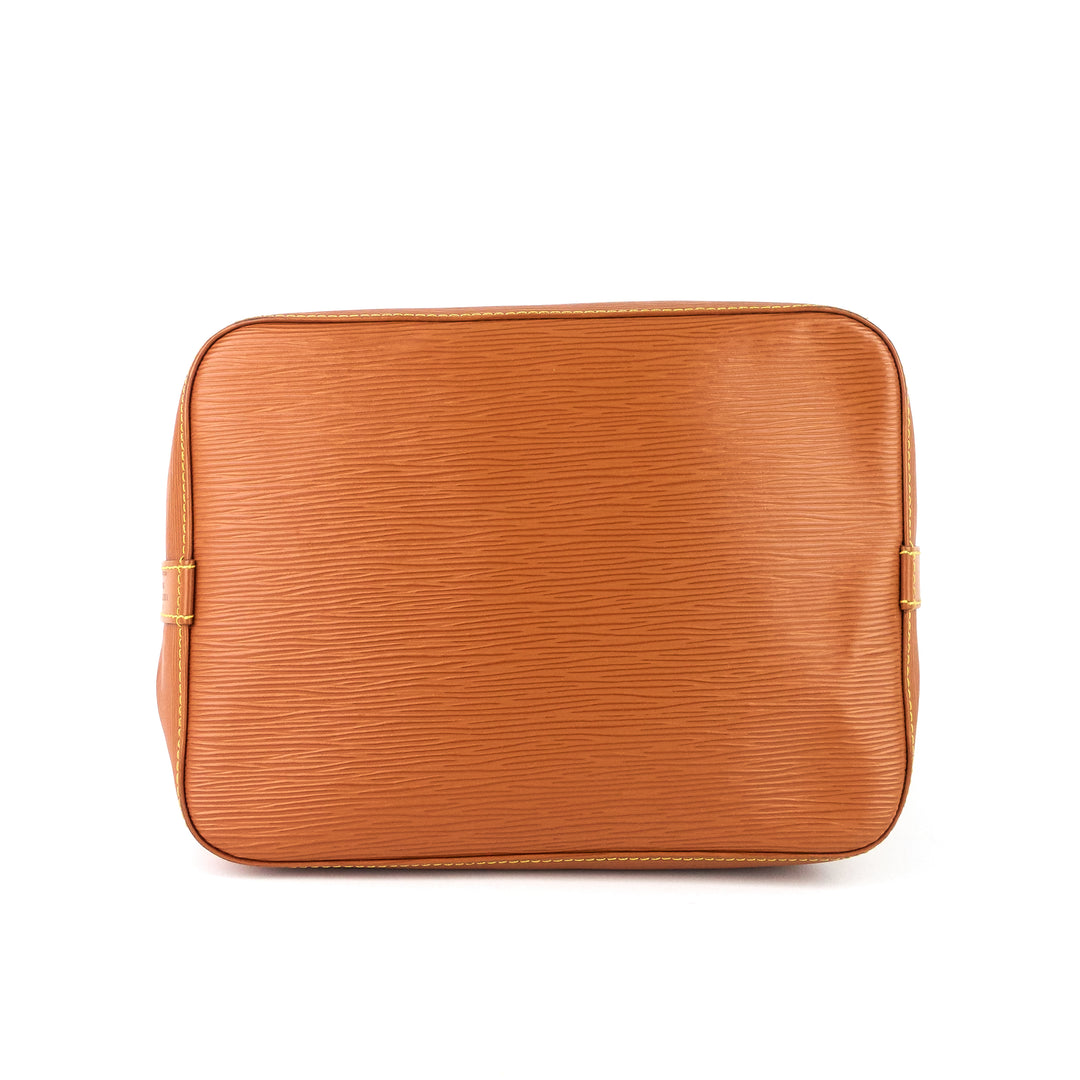 petit noé cipango gold epi leather bag