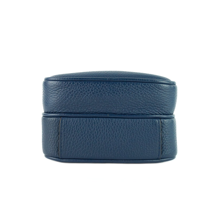 amazone blue taurillon leather crossbody bag
