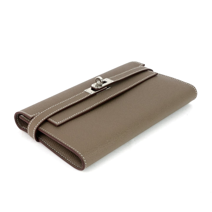 kelly large epsom leather long wallet