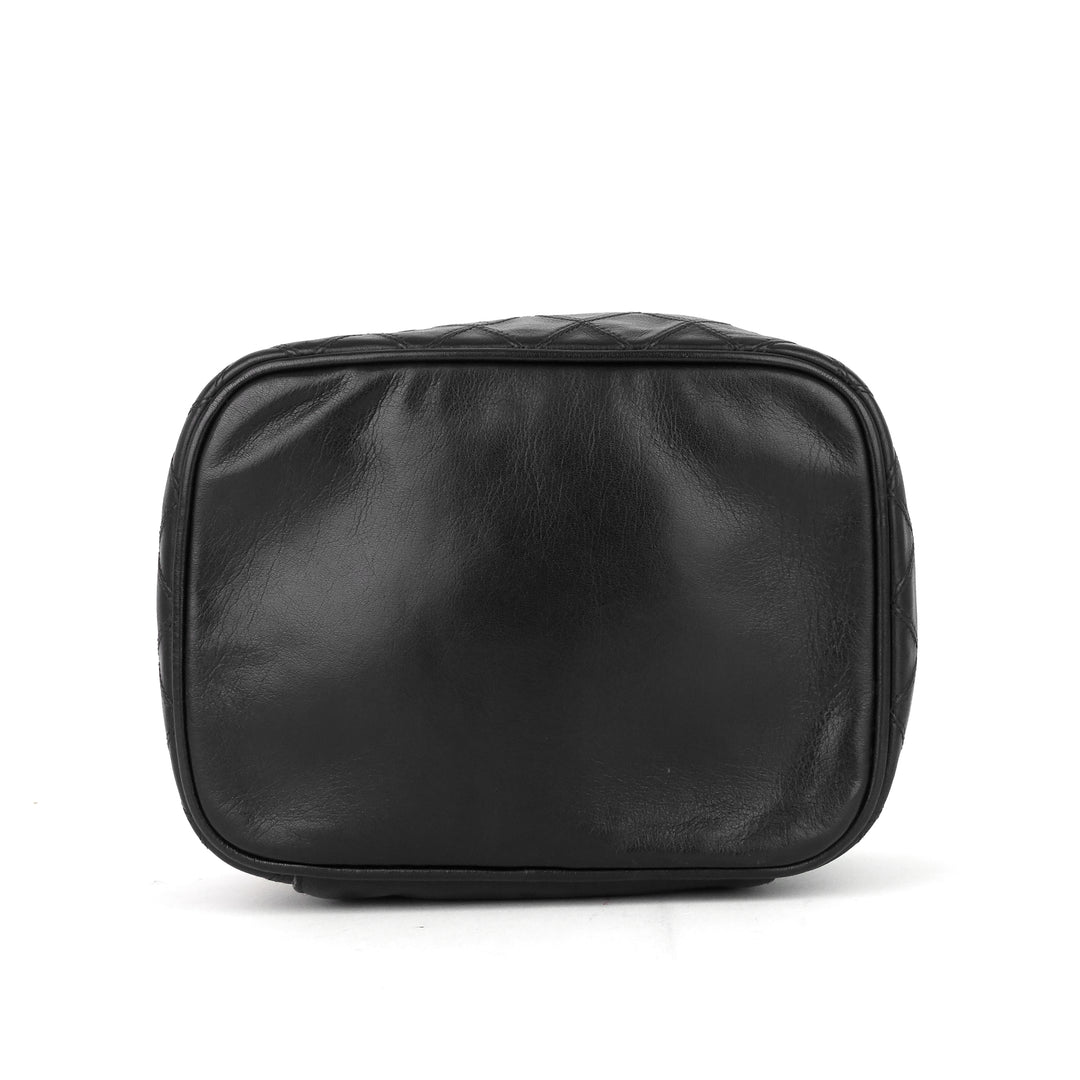 vintage lambskin leather vanity bag