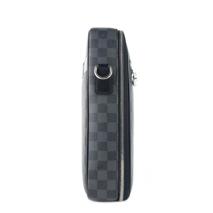 steeve damier graphite canvas briefcase bag