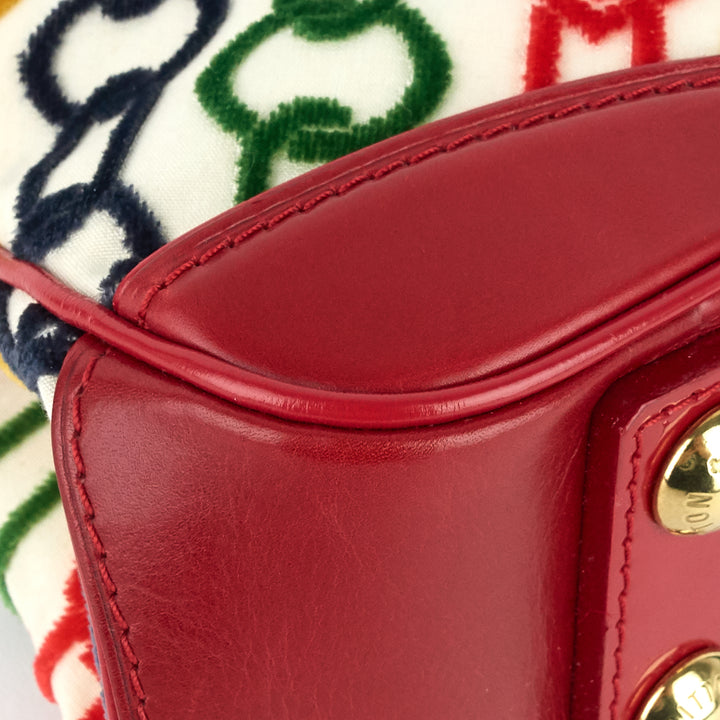 linda mini monogram charms velvet chains bag