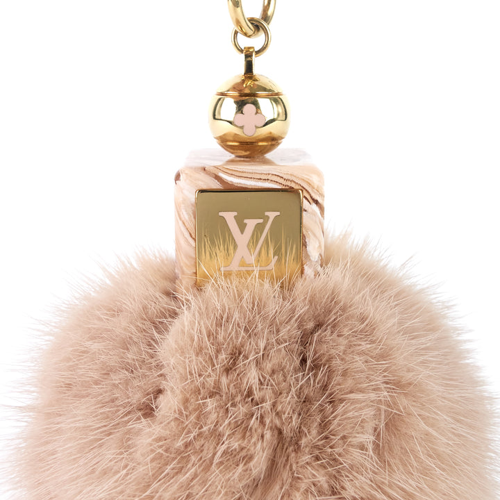 mink fur fluffy bag charm