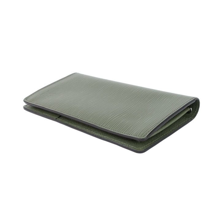 Brazza Green Epi Leather Wallet