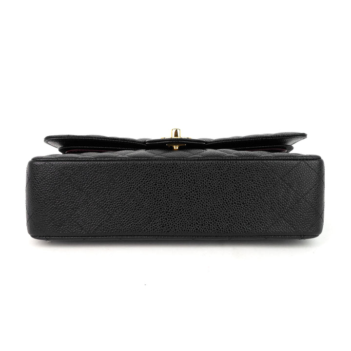 classic double flap medium caviar leather bag