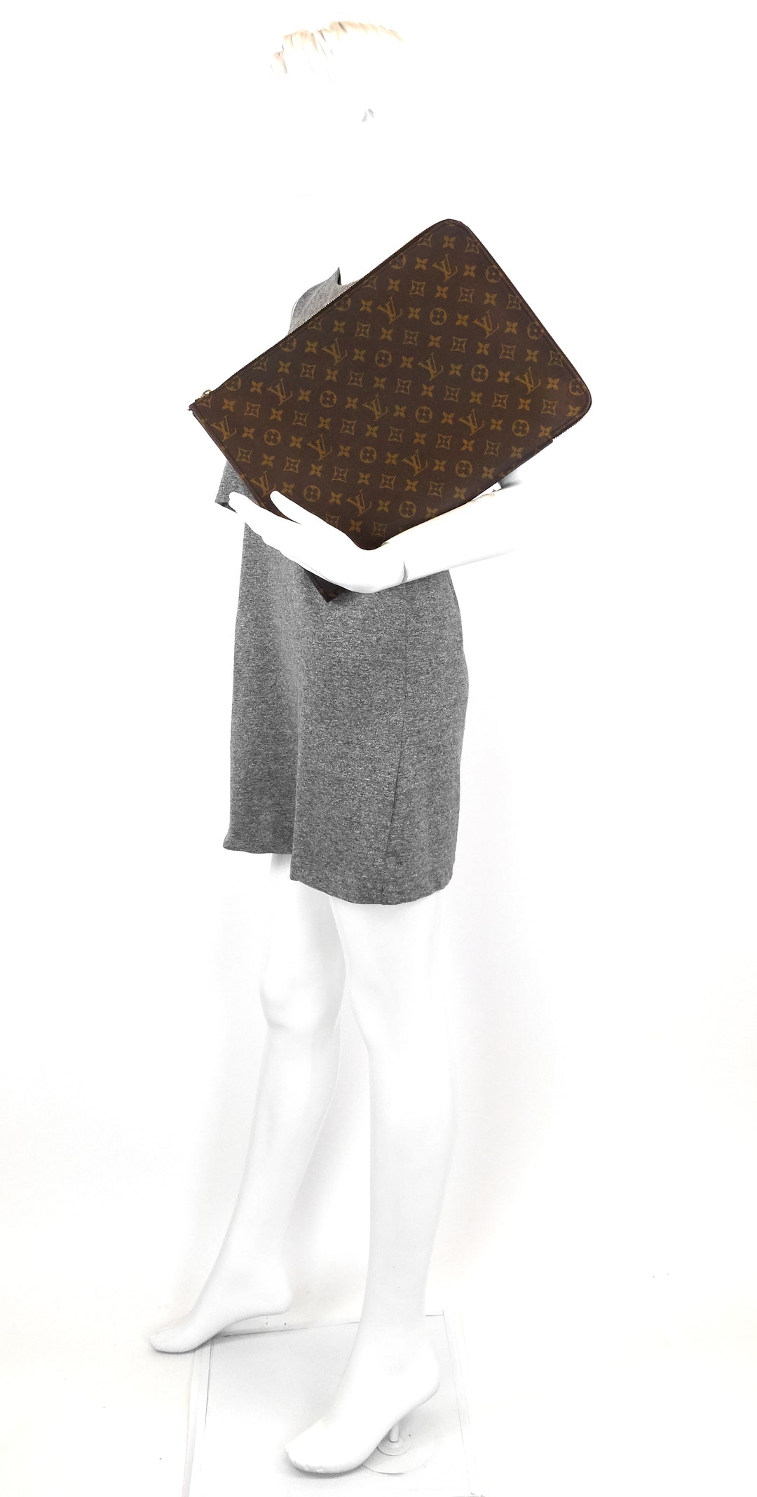 monogram canvas poche document holder