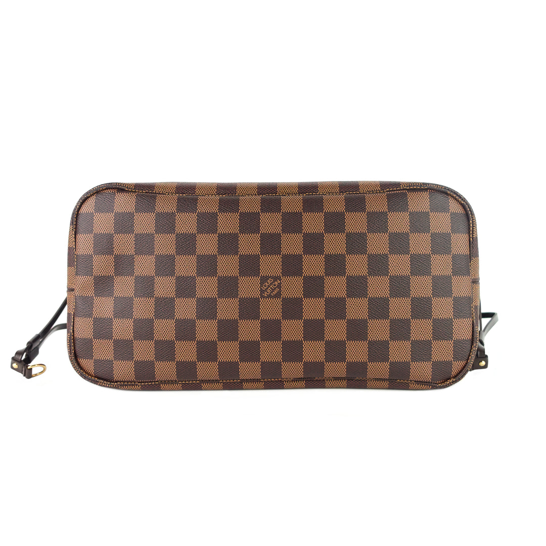 neverfull mm with pouch damier ebene canvas tote bag