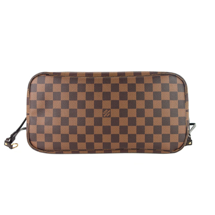 neverfull mm with pouch damier ebene canvas tote bag