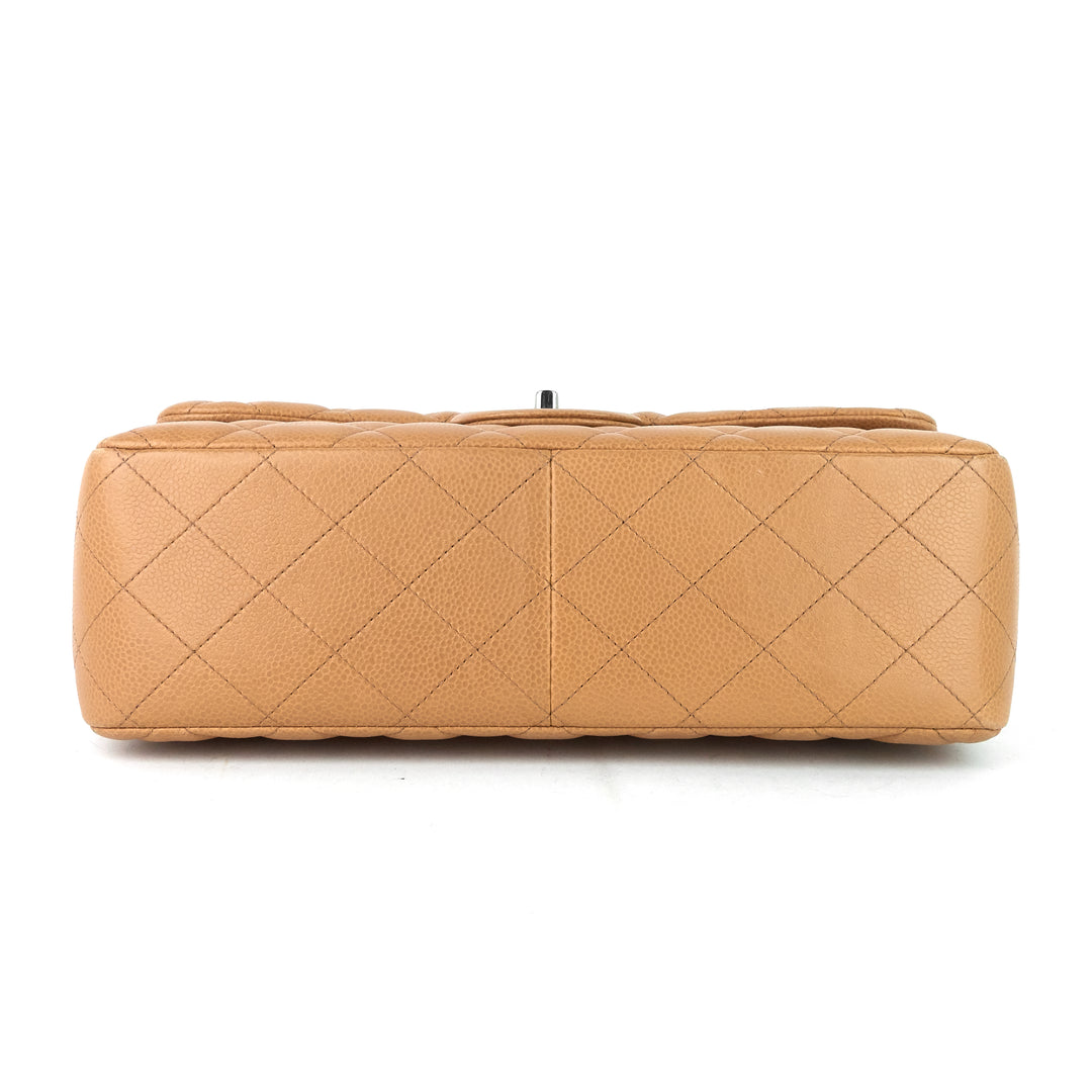 classic double flap jumbo caviar leather bag