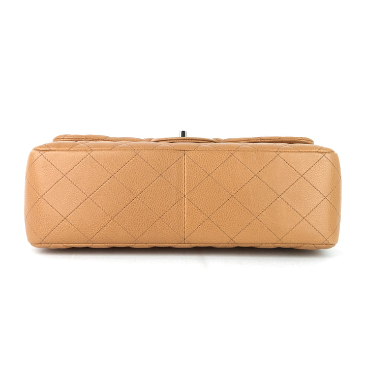 classic double flap jumbo caviar leather bag
