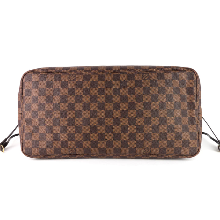 neverfull gm damier ebene canvas tote bag