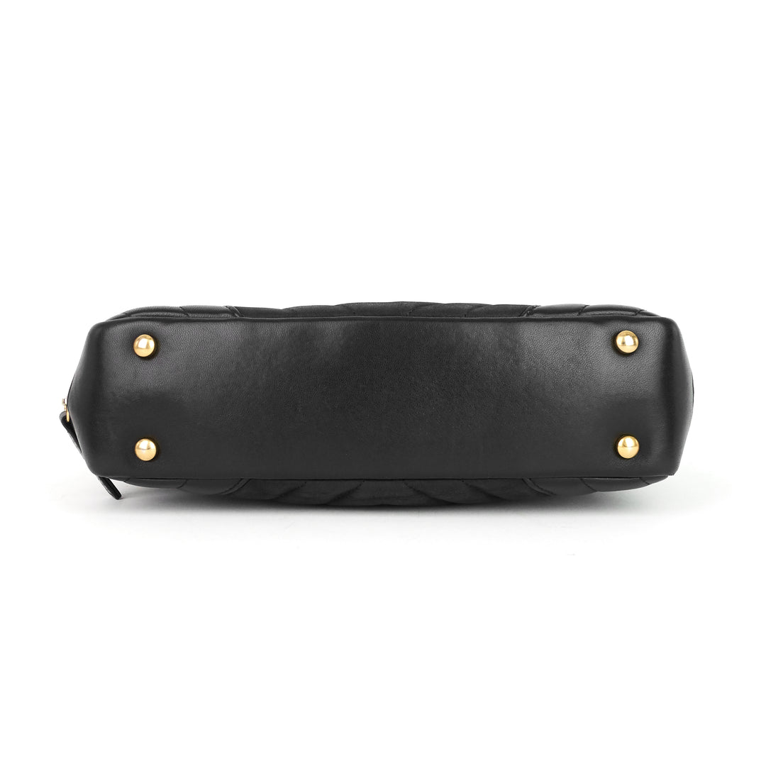 chevron quilted lambskin camera bag