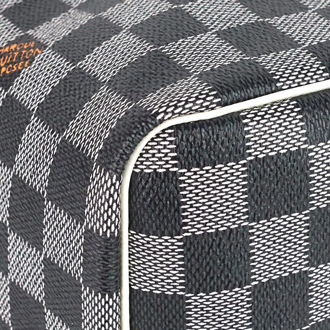 speedy 30 bandoulière black white damier canvas bag