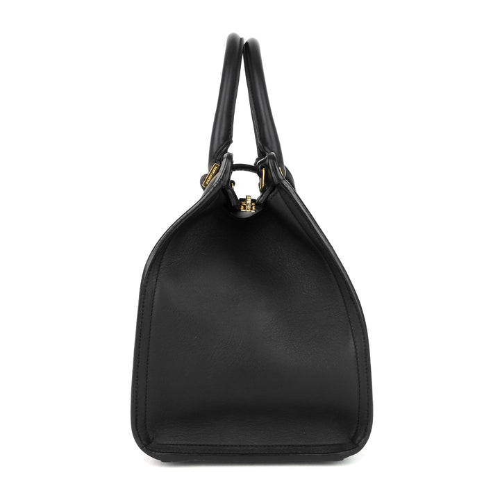 classic y cabas small calf leather bag