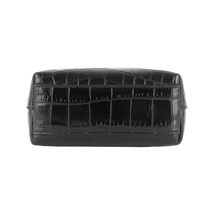 Top Shopper Mini Croc Embossed Leather Bag