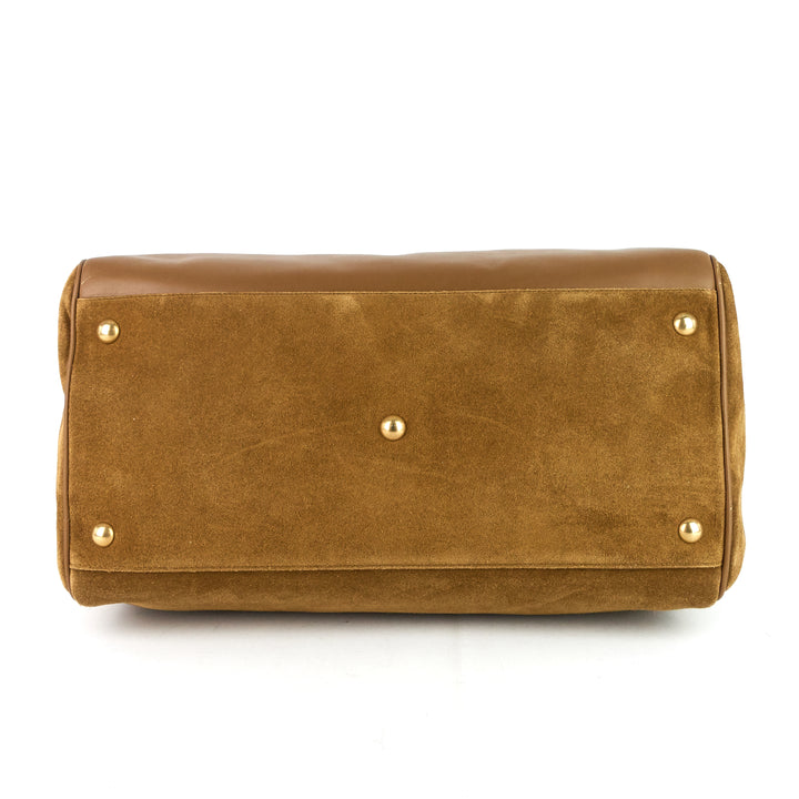 classic 12 suede and leather duffle bag