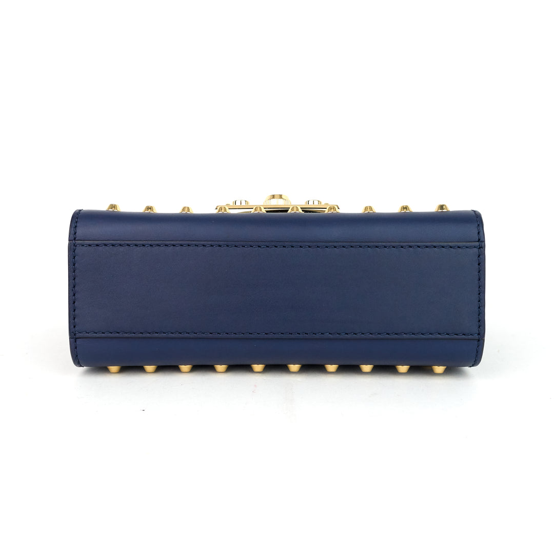 calfskin pearl studded padlock bag